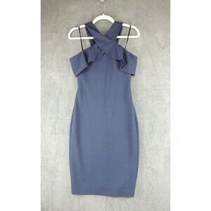 Rachel Roy Navy Cold Shoulder Bodycon Midi Dress Sz.‎ 0